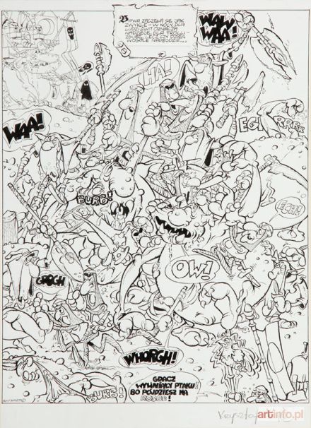 KOPEĆ Krzysztof | Złoty Kur, plansza komiksowa nr 1, 1993 r.