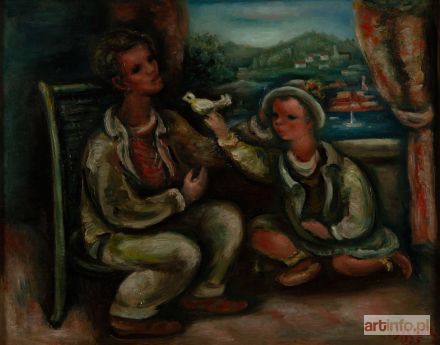 ZUCKER Jacques (Jakub Cukier) | Dwóch chłopców z gołębiem, 1925 r.