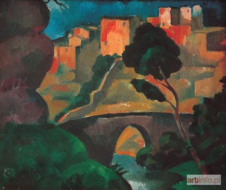 ZAK Eugeniusz | Pejzaż z mostem, ok. 1913