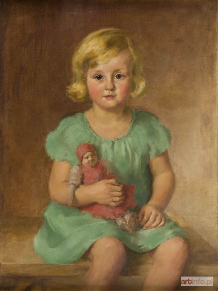 POCHWALSKI Kazimierz Teofil | Córka artysty z lalką, 1920 r.