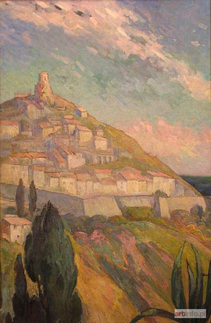 RUBCZAK Jan (Dubczak) | Widok Castello di Andora nad Morzem Liguryjskim, 1936