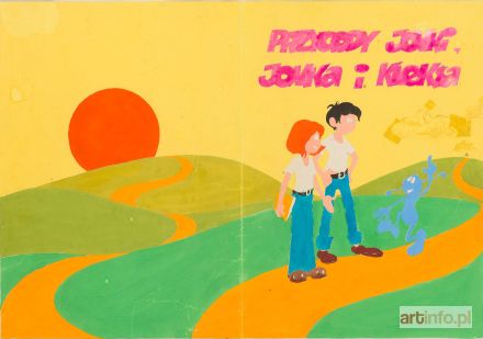 PAWEL Szarlota | Przygody Jonki, Jonak i Kleksa część I, projekt okładki komisowej (front i tył), 1985 r.
