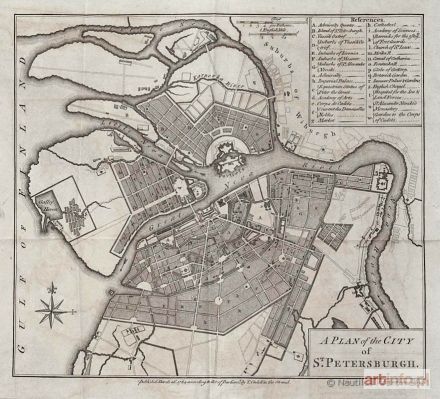 KITCHIN Thomas Sen | Plan Sankt Petersburga, 1780