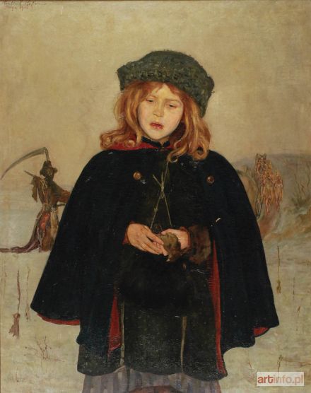 HOFMAN Wlastimil | Dziewczynka z ptaszkiem, 1916