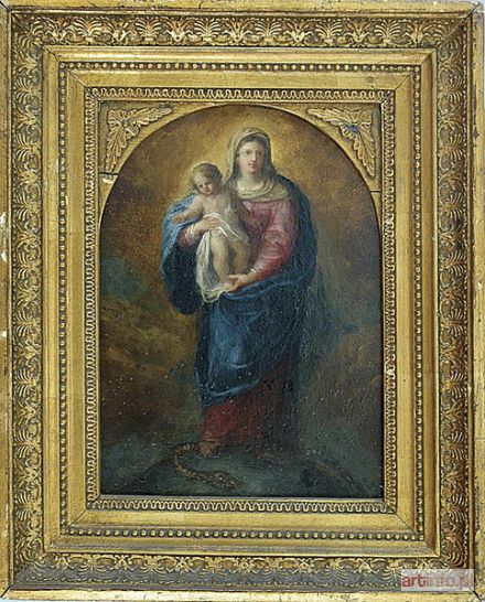 MALARZ nieokreślony zachodnioeuropejski, XVIII w. | Madonna z Dzieciątkiem