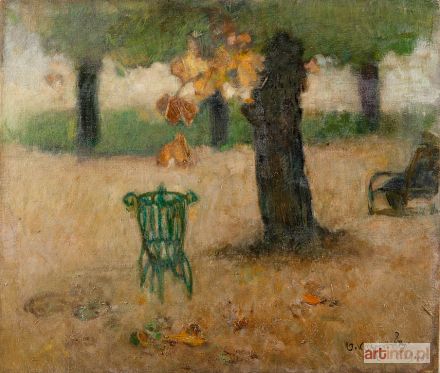 KARPIŃSKI Alfons | Zbliżająca się jesień (Widok na planty), 1945