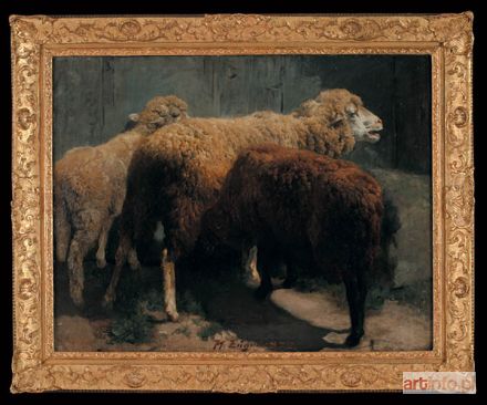 ZÜGEL Heinrich Johann von | Trzy owce, 1872 r.