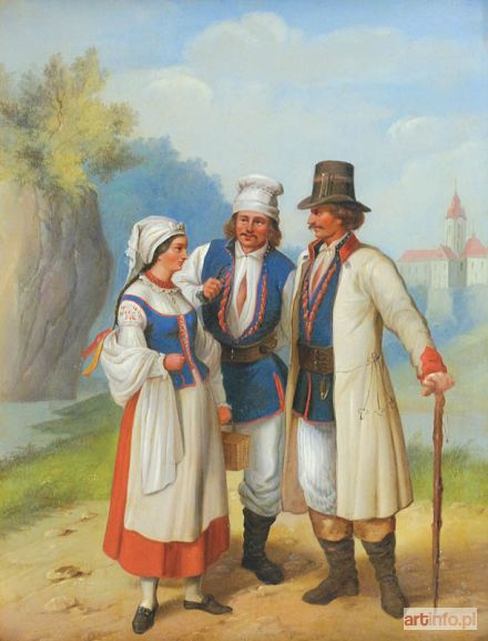GERSON Wojciech | Wieśniacy na tle pejzażu, 1849-1852