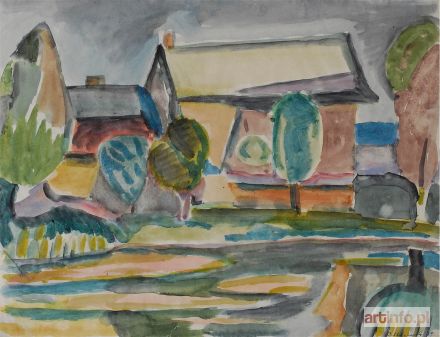 STAWIŃSKI Bolesław | Pejzaż z domami, 1939