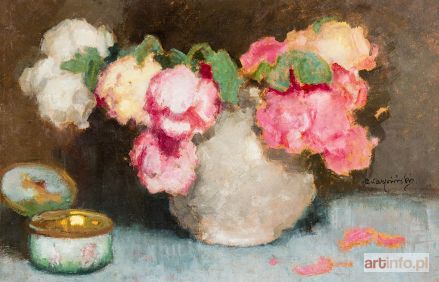 KARPIŃSKI Alfons | PEONIE W BIAŁYM WAZONIE