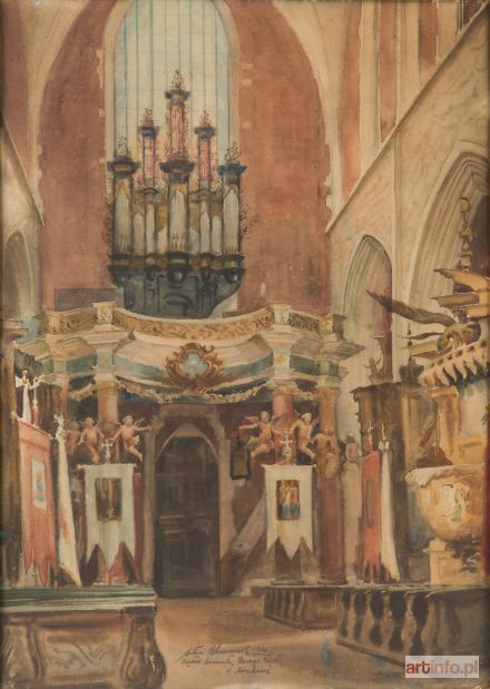 CHRZANOWSKI Antoni | Wnętrze kościoła Bożego Ciała w Krakowie, 1946 r.