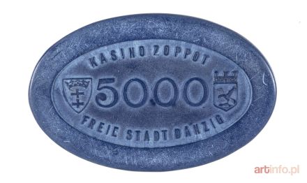 Żeton z sopockiego kasyna o nominale 5000