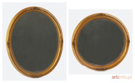 Para luster kryształowych w złotych rama