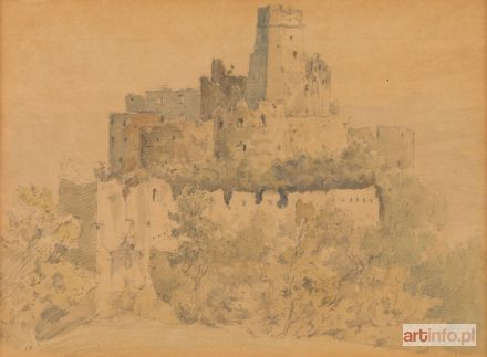GRYGLEWSKI Aleksander | Pejzaż z ruinami, 1863 r.