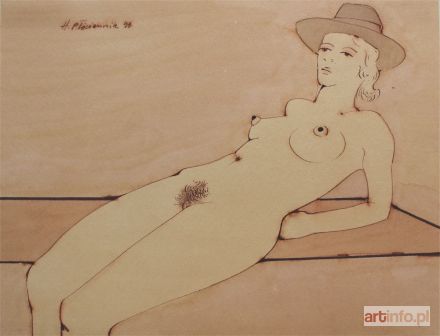 PŁÓCIENNIK Henryk | Akt w kapeluszu (1993)