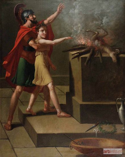 ARTYSTA nieokreślony, XVIII/XIX w. | Przysięga Eneasza z synem - scena z Eneidy