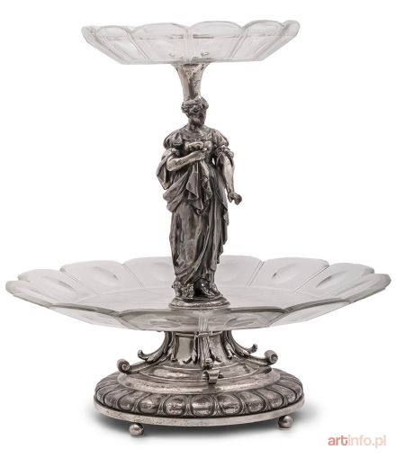 Patera z postacią kobiety, E. Bakstad, Niemcy, po 1888 r.