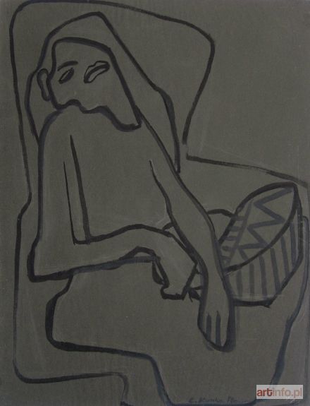 KUNKA Lech | Kobieta w fotelu (1950)