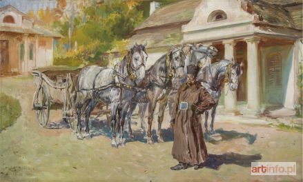 BATOWSKI-KACZOR Stanisław | Zaprzęg przed dworem, 1913