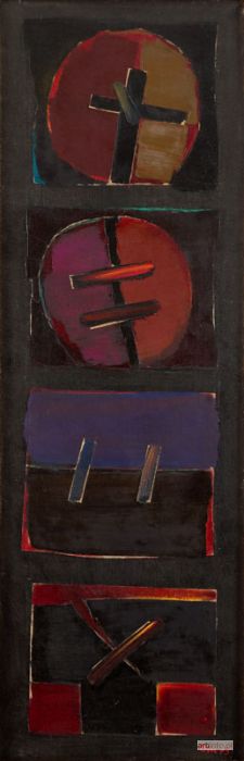 CZAPLA Marian | Człowiek z pękającego ziarna, z cyklu Misterium figury czteroramiennej, 1975 r.