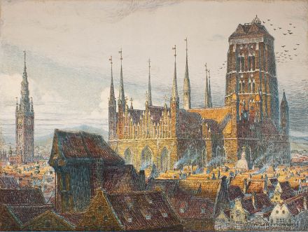 URTNOWSKI Theodor | Kościół Mariacki w Gdańsku, ok 1910