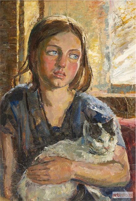 BILIŃSKI Roman | Portret dziewczynki z kotem
