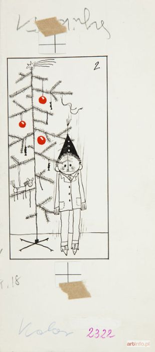 POKORA Mirosław | Historyjka świąteczna cz. 2, ilustracja satyryczna do czasopisma Szpilki s.18, lata 60./70. XX w.