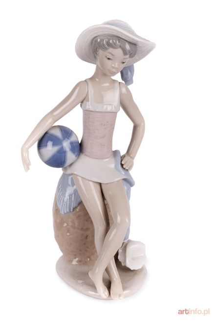 Dziewczynka z piłką plażową, Lladro, Hiszpania, 1983 r.