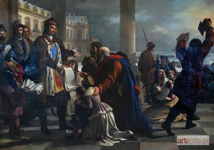 MUSSINI Cesare | Książę Stanisław Poniatowski Wielki Podskarbi Litewski nadaje akt wolności swoim poddanym