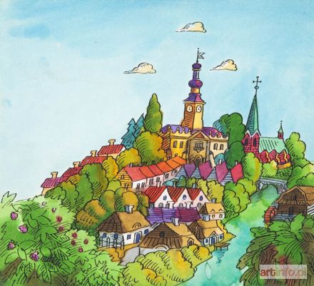 FLISAK Jerzy | Przygody jeża spod miasta Zgierza, ilustracja do ksiażki s.5, 1984 r.
